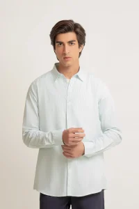 Mint Green Premium Textured Formal Shirt